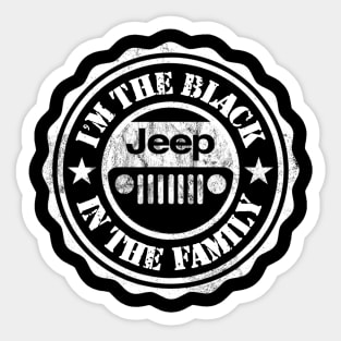 I'm The Black In The Family Jeep Vintage Jeep men/women/kid Jeep Sticker